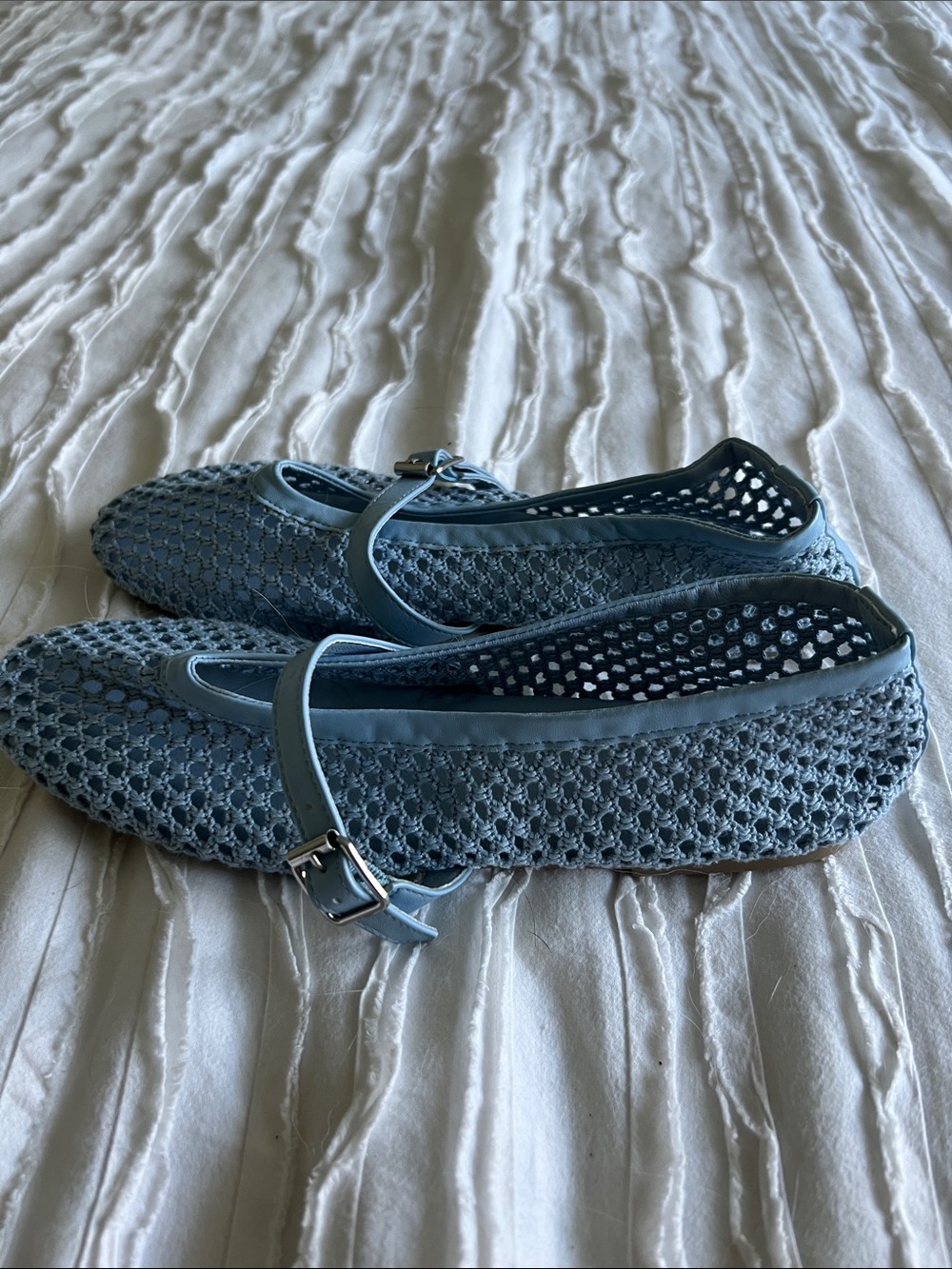 Coconuts by Matisse Blue Mesh Mary Jane Flats - Picture 4 of 7